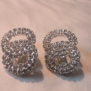 Double Hoop Clip On Earings